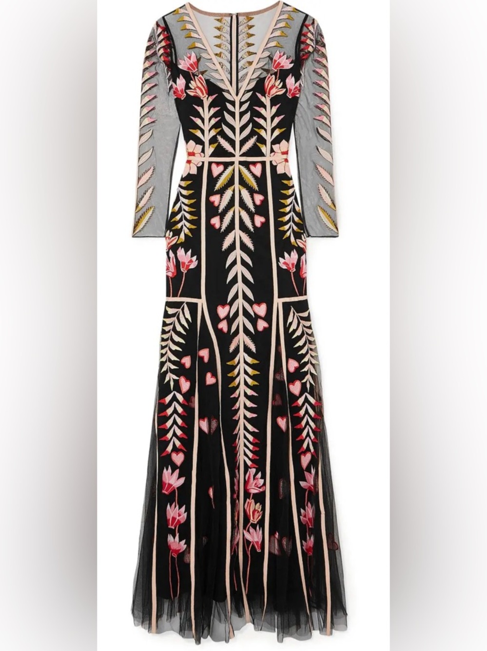 Temperley London Rosy Cyclamen Embroidered Runway Gown